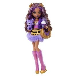 Mattel Muñeca Monster High Clawdeen Wolf Jhk30 con 7 Accesorios y Lobo Crescent +4 Años