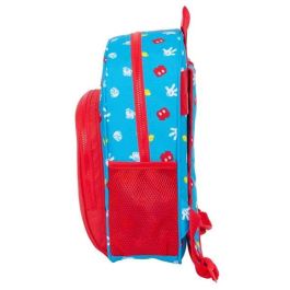 Mochila Escolar Mickey Mouse Clubhouse Fantastic Azul Rojo 28 x 34 x 10 cm