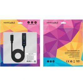 Nano Cable 10.01.1311 Cable Alargador USB Tipo-C 3.2 Macho-Hembra con Amplificador 5m Negro