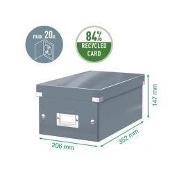 Leitz Click&Store Caja de Almacenamiento para DVDs Blanca 206x147x352 mm