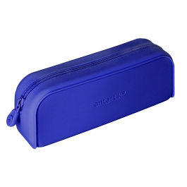 Antartik Prisma Estuche Portatodo Rectangular Silicona Soft Azul Oscuro 185x75x50 mm