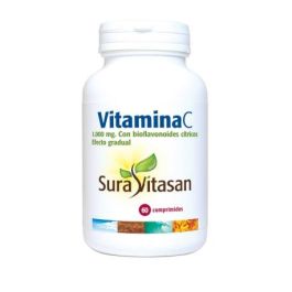 SURA VITASAN Vitamina C 1000 mg con Bioflavonoides y Escaramujo. Efecto Gradual. Suplemento 60 Comprimidos Precio: 17.9899995. SKU: B1D3ABCLMN
