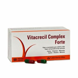 Vitacrecil Complex Forte - Cápsulas para Cabello y Uñas, 60 unidades - Con L-Cistina, Hierro y Zinc Precio: 23.4999996. SKU: B15M6439NY
