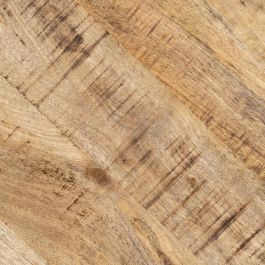 Mesa Comedor Natural-Negro Madera-Hierro 120 X 120 X 79 cm