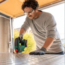 Bosch 06039D410B Taladro Percusión Universal Impact 18V + Caladora PST 18 con 2 Baterías 2.0 Ah, Cargador y Estuche