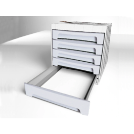 Archivo 2000 Fichero Cajones Sobremesa 305x370x215 mm Organizador 5 Cajones Gris Opaco