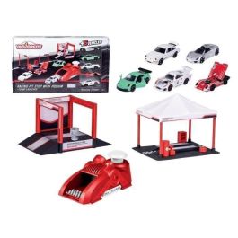 Majorette SMOB212053305 Juguete Stand y Podio Porsche Racing con 5 vehículos para +3 años