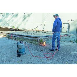 Rothenberger Carro Portabotellas Butano / Propano con Ruedas de Goma Maciza y Soportes para Manguera y Quemador