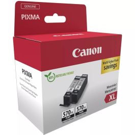 Canon Pack Cartucho Tinta PGI-570XL Negro - Twin Pack, 22ml, Compatible con PIXMA MG/TS Series
