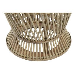 DKD Home Decor Mesita Auxiliar Marron Claro 60 x 60 x 52 cm Bambu Doble Cara