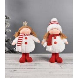 DKD Home Decor Figura de Navidad Tradicional para Niñas Poliester Rojo Blanco 11x28x17 cm (2 Unidades) Precio: 15.42024. SKU: B1D95NG9MB