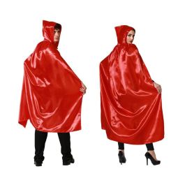 Capa Larga de Satén Roja con Capucha 140 cm para Disfraces de Caperucita, Princesas Medievales o Brujas - Accesorio para Adultos Precio: 4.49999968. SKU: S1126533