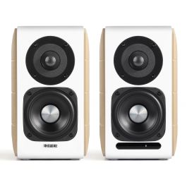 Edifier S880DB Altavoces 2.0 Multimedia Inalámbricos Bluetooth Madera/Blanco Hi-Res Audio para PC/TV/Gaming