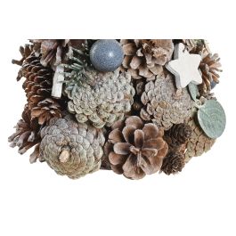 DKD Home Decor Árbol de Navidad Fantasía Natural Blanco 18 x 50 x 18 cm con Piñas