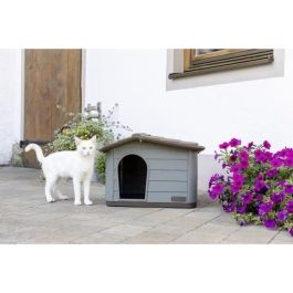 Casa para gatos paola eco kerbl - 60 x 51 x 41 cm - gris y marrón - plástico reciclado Casa para gatos paola eco kerbl - 60 x 51 x 41 cm - gris y marrón - plástico reciclado