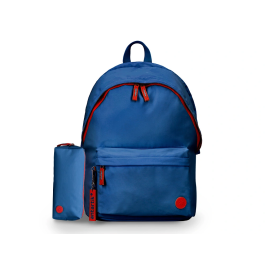 Antartik Mochila Basic Pack con Bolsillo para Portátil, Azul Marino, 20 L, 300x160x420 mm