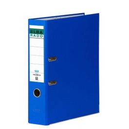 Elba Rado chic Archivador de palanca Folio lomo 80 mm forrado cartón azul con anillas 2/75 mm y compresor metálico Precio: 7.79000057. SKU: B12L34TZX6