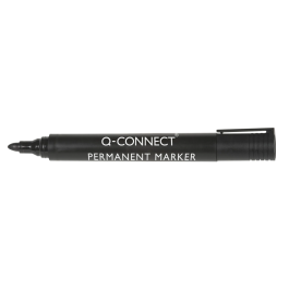 Q-connect Rotulador Marcador Permanente Negro Punta Redonda 3 mm