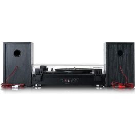 Lenco LS-101BK Tocadiscos de Tracción por Correa Negro con Bluetooth, Preamplificador Phono Integrado y Altavoces 20W