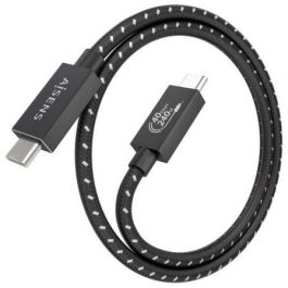 Aisens A156-0866 Cable USB 4.0 Gen3x2 Tipo-C Macho a Tipo-C Macho, Carga 240W, Datos 40Gbps, Soporta 8K y Thunderbolt 3/4, 50cm Gris Aisens A156-0866 Cable USB 4.0 Gen3x2 Tipo-C Macho a Tipo-C Macho, Carga 240W, Datos 40Gbps, Soporta 8K y Thunderbolt 3/4, 50cm Gris