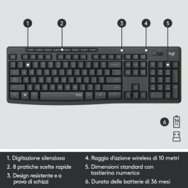 Teclado Logitech Negro QWERTY