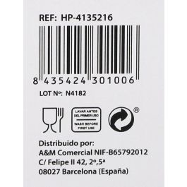 Inde Copa de Vino "Vega" 46 cl (0.46 L), Cristal, Diámetro 7.4 cm x Altura 22 cm - Juego de Copas para Vino Tinto y Blanco (24 Unidades)