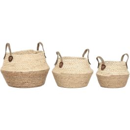 DKD Home Decor Cesta Set de 3 Fibra Natural 41x37x41 cm Precio: 23.50000048. SKU: B12LD6MKJF