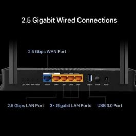 TP-Link Archer BE3600 Router Inalámbrico Wi-Fi 7 Doble Banda 2.5 Gigabit Ethernet Negro con Puerto USB
