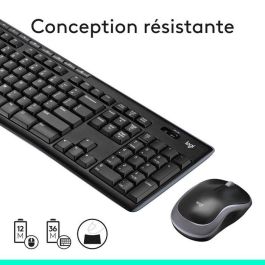 Logitech Teclado y Mouse Inalámbricos Mk270, Alcance 10m, Duración Batería 36/12 Meses, 8 Teclas Acceso Directo
