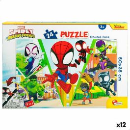 Puzzle Infantil Spidey Doble cara 50 x 35 cm 24 Piezas (12 Unidades) Precio: 64.58999965. SKU: B163R77YF8