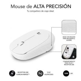 Ratón Inalámbrico Subblim Business Plus Silencioso/ Hasta 1200 DPI/ Blanco Ratón Inalámbrico Subblim Business Plus Silencioso/ Hasta 1200 DPI/ Blanco