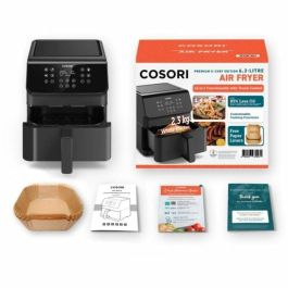 Cosori COS1713857138884 Freidora sin Aceite Premium II Chef Edition - 6.2 L, 12 Programas, 1700 W, Negra + 50 Papeles de Horno