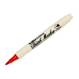 Rotulador Artline Supreme Brush Epfs Pintura Base De Agua Punta Tipo Pincel Trazo Fino Rojo 12 unidades