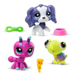 Littlest Pet Shop Pack 3 Figuras Mascotas 6,35x25,4x6,35 cm Modelos Surtidos