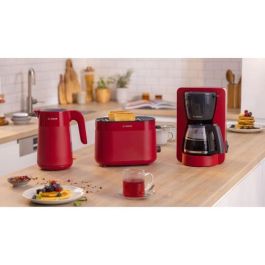 Hervidor - BOSCH - TWK2M164 MyMoment - Rojo mate - indicador de taza - nivel de agua visible en el mango