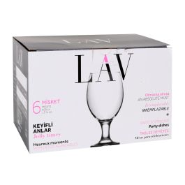 Lav Set 6 Copas Cerveza Misket 400 cc de capacidad (4 Cajas)