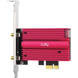 Cudy AX5400 Adaptador Wi-Fi 6E PCI Express Interno Inalámbrico Tribanda 2.4/5/6 GHz Bluetooth 5.0 para PC Windows 10