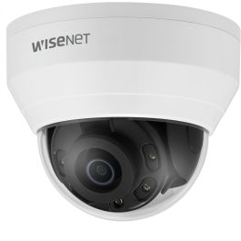 Hanwha Techwin QND-8010R Cámara IP Domo Fijo Exterior 5MP IR, 20m Visión Nocturna, PoE, WDR, Ranura SD