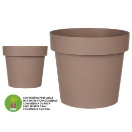 Maceta Plastico Marron Con Reserva Agua 30Cm Ibergarden (6 Unidades)