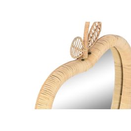 DKD Home Decor Espejo de Ratán y Cristal Natural Cottage 50 x 43 cm (2 Unidades)