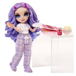 Rainbow High LIT0035051503705 Muñeca de moda articulada Junior High Pyjama Party, 22 cm, color Violeta Púrpura, con muchos accesorios
