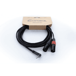 Cable Y Mini-Jack Estéreo Acodado / 2 Xlr Macho De 3 M Cable Y Mini-Jack Estéreo Acodado / 2 Xlr Macho De 3 M