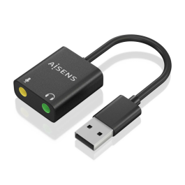 AISENS - CONVERSOR USB-A A AUDIO 48KHz, USB-A/M-2xJACK 3.5/H, NEGRO, 10CM Precio: 2.98999954. SKU: B13T7Q87Q6