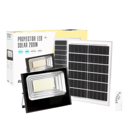 BX3 LIGHT Proyector LED Solar 200W 6500K con Panel Solar y Control Remoto, IP65, Batería Integrada, para Exterior - Modelo BX3-SOLARFL-200W-01 Precio: 91.0888. SKU: B1B9R7PAHV