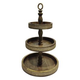 DKD Home Decor Centro de Mesa Cottage Indianrope de Mango y Cuerda Marrón 38 x 63 x 38 cm Precio: 44.5000006. SKU: B199W4FS5X