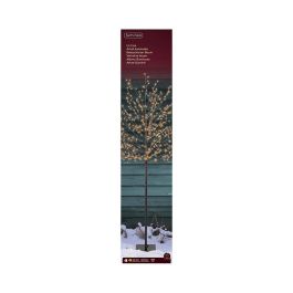 Lumineo Árbol Iluminado 480 LEDs Luz Cálida Exterior con Temporizador 1.5m Estructura Negra IP44