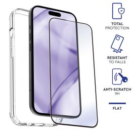 Myway Carcasa y Protector de Pantalla para Apple iPhone 15 Pro - TPU Transparente y Vidrio Templado 9H Myway Carcasa y Protector de Pantalla para Apple iPhone 15 Pro - TPU Transparente y Vidrio Templado 9H