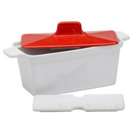 Home Deco Factory Tarrina Foie Gras Con Tapa Table En Fête - Apta Horno Microondas Lavavajillas Incluye Peso Prensador 25x11cm