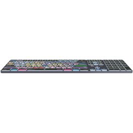 LogicKeyboard LKB-MCOMP-TM-UK Teclado inalámbrico/alámbrico Bluetooth para Avid Media Composer Mac, QWERTY UK, Retroiluminado Gris Titanio