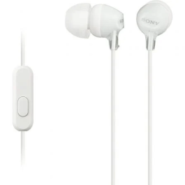 Sony MDR-EX15AP Auriculares Intrauditivos con Micrófono, Jack 3.5 mm, Blancos